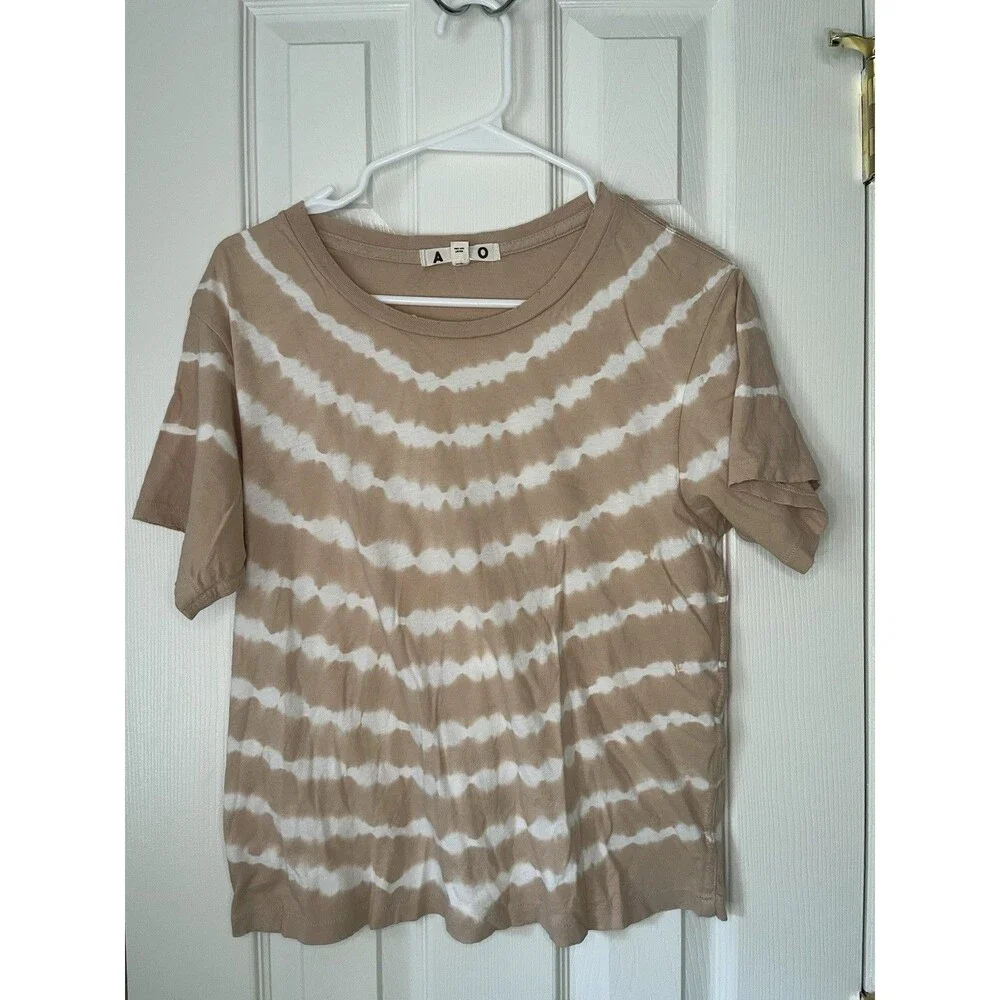 Amo Tie Dye Beige T-shirt Women Small